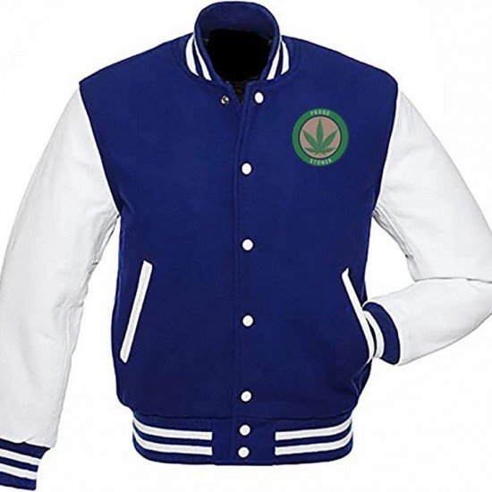 Pot Leaf Weed Cannabis Rastafarian High Times Blue Varsity Jacket Pot Leaf Weed Cannabis Rastafarian High Times Blue Varsity Jacket