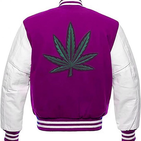 Pot Leaf Weed Cannabis Rastafarian High Times Purple Varsity Jacket Pot Leaf Weed Cannabis Rastafarian High Times Purple Varsity Jacket