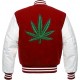 Pot Leaf Weed Cannabis Rastafarian High Times Red Varsity Jacket Pot Leaf Weed Cannabis Rastafarian High Times Red Varsity Jacket