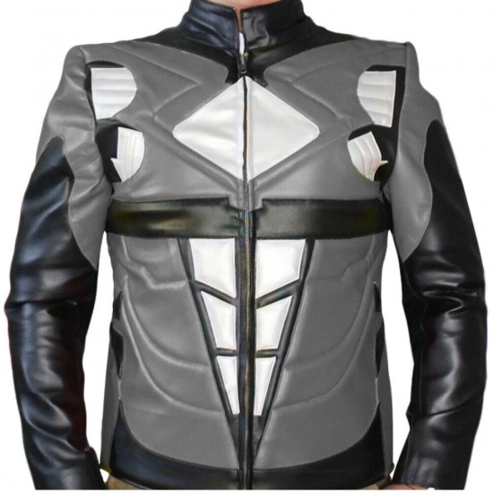 Power Ranger RPM Motorcycle Grey Look Leather Jacket Power Ranger RPM Motorcycle Grey Look Leather Jacket