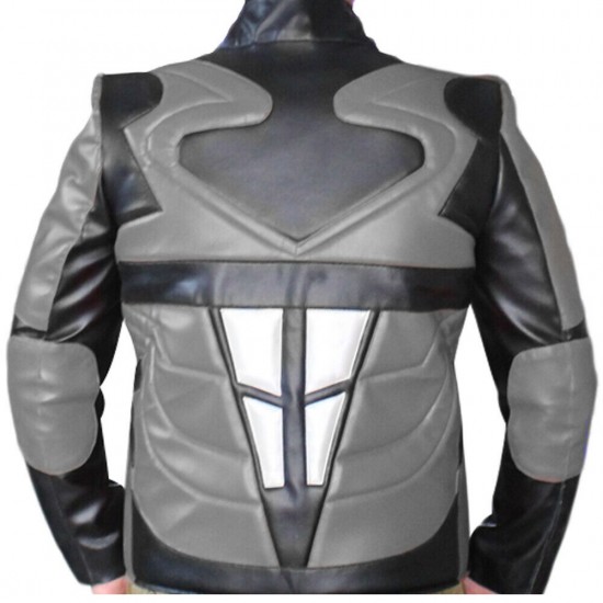 Power Ranger RPM Motorcycle Grey Look Leather Jacket Power Ranger RPM Motorcycle Grey Look Leather Jacket