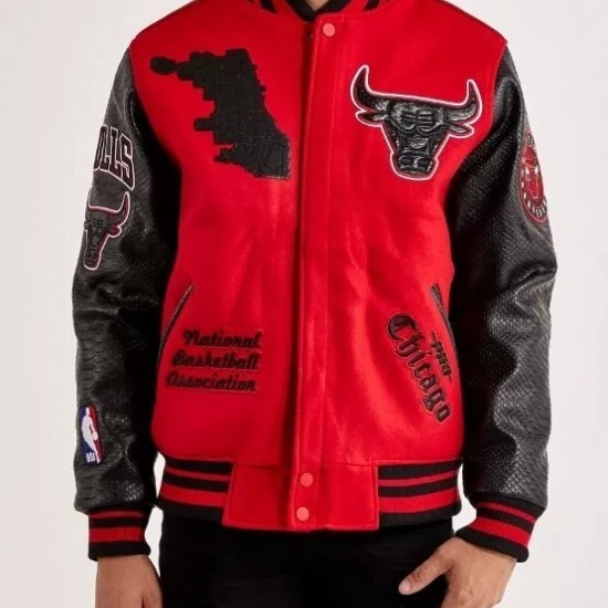 Pro Standard NBA Chicago Bulls Men's Varsity Jacket Pro Standard NBA Chicago Bulls Men's Varsity Jacket