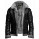 Mens Black RAF Aviator B3 Shearling Fur Collared Real Sheepskin Leather Jacket Mens Black RAF Aviator B3 Shearling Fur Collared Real Sheepskin Leather Jacket