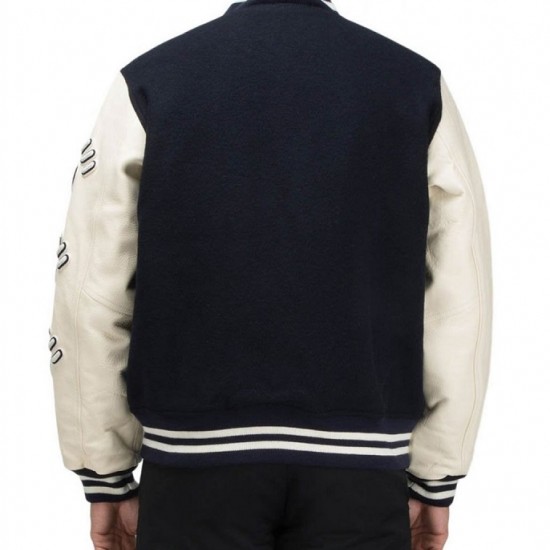 Race Human Made Letterman Black and White Jacket Race Human Made Letterman Black and White Jacket