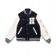 Race Human Made Letterman Black and White Jacket Race Human Made Letterman Black and White Jacket