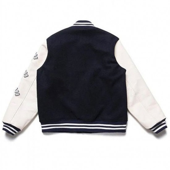 Race Human Made Letterman Black and White Jacket Race Human Made Letterman Black and White Jacket