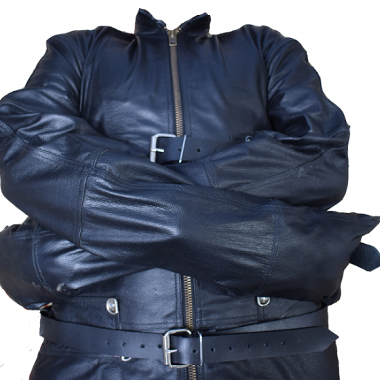 Real Leather Mummy Sleep Sack Body Bag Harness Hood Straight Jacket Belted Real Leather Mummy Sleep Sack Body Bag Harness Hood Straight Jacket Belted