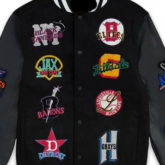 Reason X Negro League Baseball All Teams Varsity Jacket Reason X Negro League Baseball All Teams Varsity Jacket