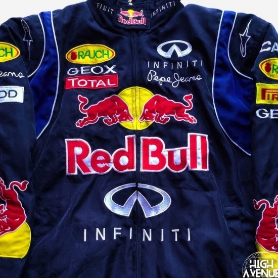 Red Bull Embroidered Blue Nascar Vintage Jacket Red Bull Embroidered Blue Nascar Vintage Jacket