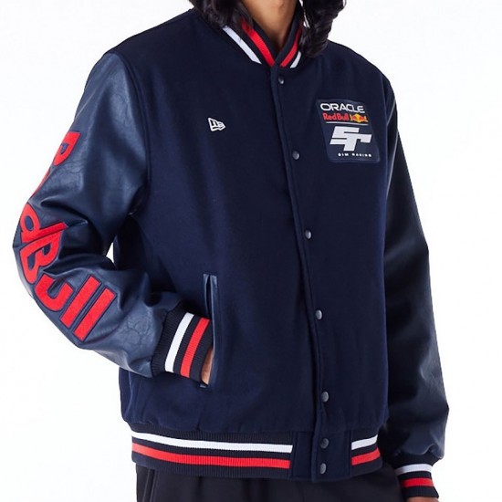 Red Bull Sim Racing Navy Varsity Jacket Red Bull Sim Racing Navy Varsity Jacket