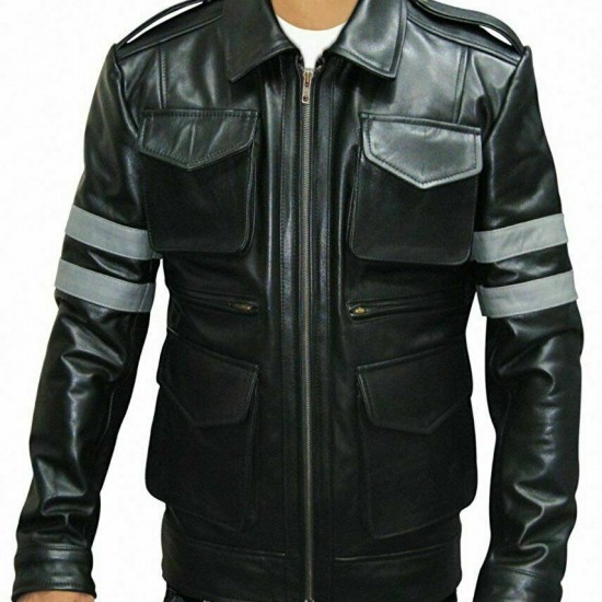 Resident Evil 6 Leon Leather Jacket Cosplay Costume Coat Resident Evil 6 Leon Leather Jacket Cosplay Costume Coat
