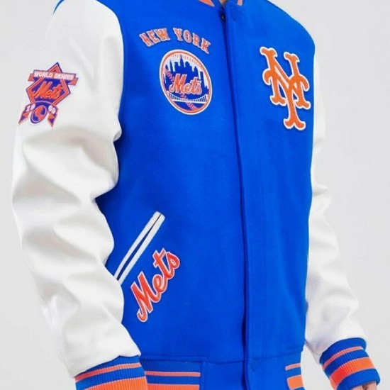 Retro Classic NY Mets Royal Blue Wool Varsity Jacket Retro Classic NY Mets Royal Blue Wool Varsity Jacket