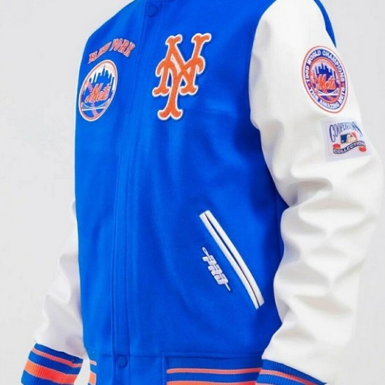 Retro Classic NY Mets Royal Blue Wool Varsity Jacket Retro Classic NY Mets Royal Blue Wool Varsity Jacket