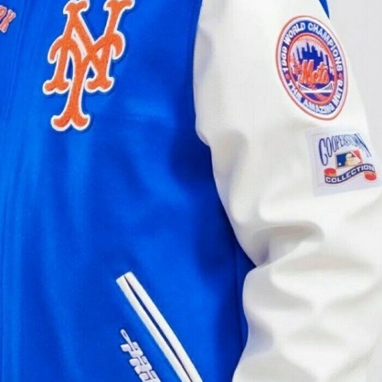 Retro Classic NY Mets Royal Blue Wool Varsity Jacket Retro Classic NY Mets Royal Blue Wool Varsity Jacket