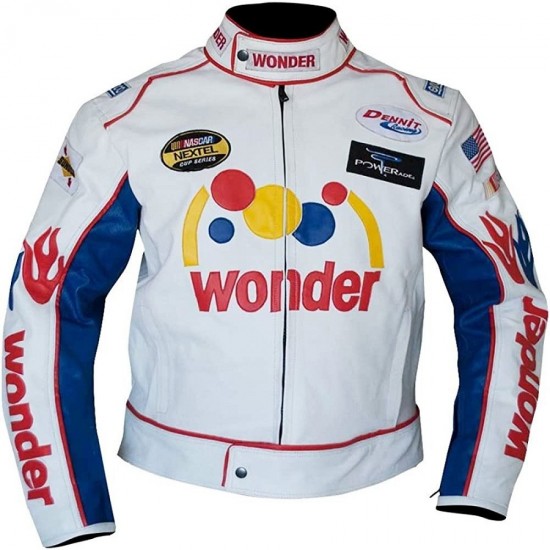 Ricky Bobby Wonder Racing Leather Jacket Ricky Bobby Wonder Racing Leather Jacket
