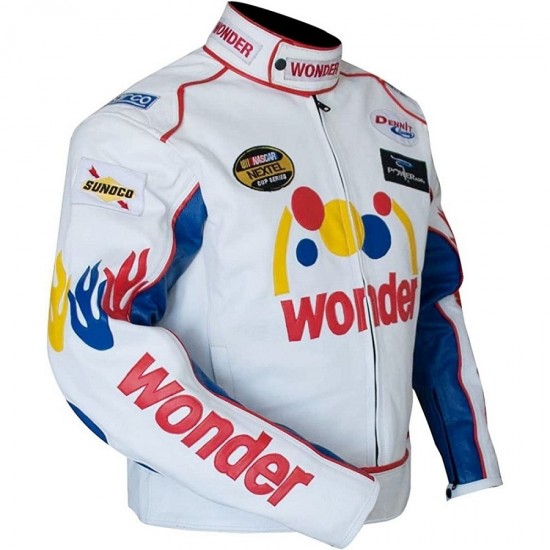 Ricky Bobby Wonder Racing Leather Jacket Ricky Bobby Wonder Racing Leather Jacket