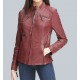 Rosemere Womens Red Casual Leather Jacket Rosemere Womens Red Casual Leather Jacket