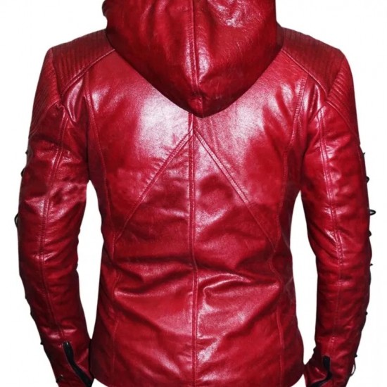 Roy Harper Arrow Season 3 Arsenal Red Hooded Jacket