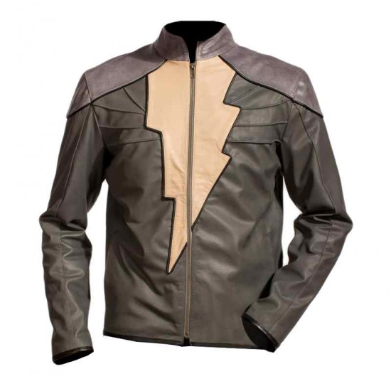 Shazam Captain Logo Leather Jacket Shazam Captain Logo Leather Jacket
