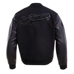 San Francisco Gaints Triple Black Varsity Jacket