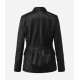 Scarlett Johansson Winter Soldier Black Leather Blazer Scarlett Johansson Winter Soldier Black Leather Blazer