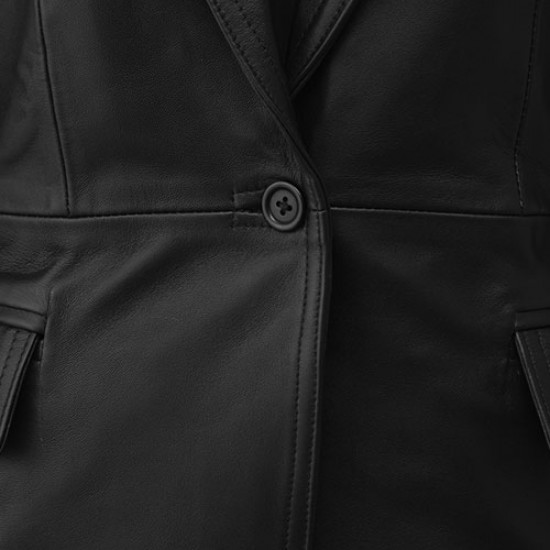 Scarlett Johansson Winter Soldier Black Leather Blazer Scarlett Johansson Winter Soldier Black Leather Blazer