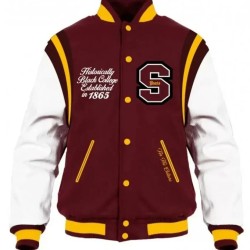 Shaw University Maroon Varsity Jacket