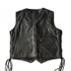 Side Laces Motorcycle Biker Riding Lambskin Vest Side Laces Motorcycle Biker Riding Lambskin Vest