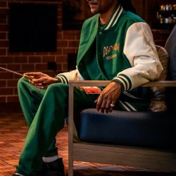Snoop Dogg Death Row Green Paisley Varsity Jacket
