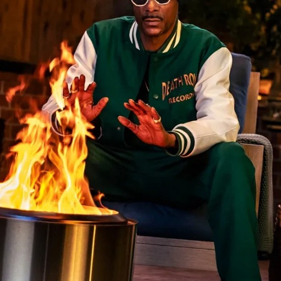 Snoop Dogg Death Row Green Paisley Varsity Jacket Snoop Dogg Death Row Green Paisley Varsity Jacket
