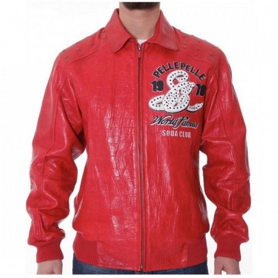 Soda Club Pelle Pelle Red Leather Jacket Soda Club Pelle Pelle Red Leather Jacket