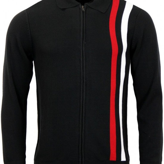 Speedway Mod Stripe Zip Cardigan Jacket Speedway Mod Stripe Zip Cardigan Jacket