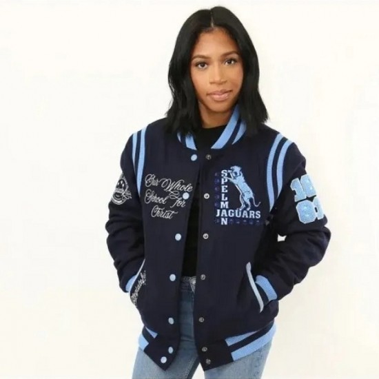 Spelman A&M University Navy Blue Varsity Jacket Spelman A&M University Navy Blue Varsity Jacket