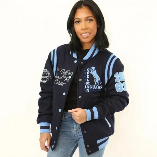 Spelman A&M University Navy Blue Varsity Jacket Spelman A&M University Navy Blue Varsity Jacket
