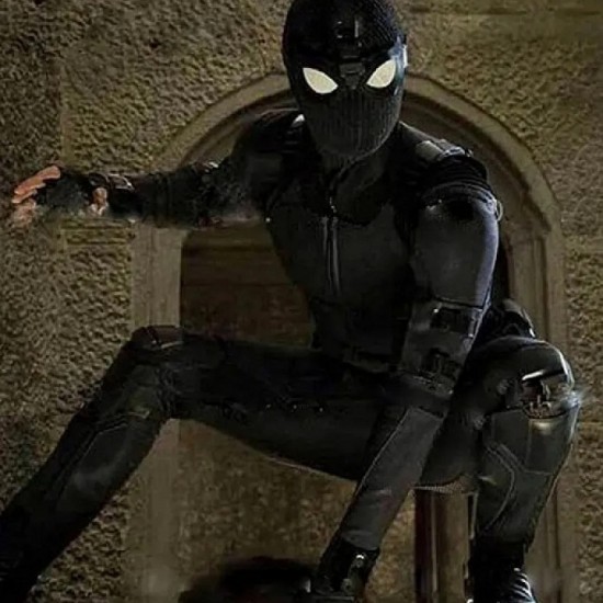 Spider-man Far From Home Spiderman Black Leather Jacket Spider-man Far From Home Spiderman Black Leather Jacket