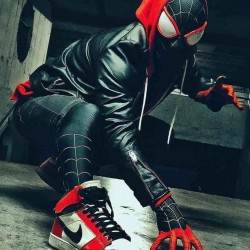 SpiderMan Miles Morales Black Jacket