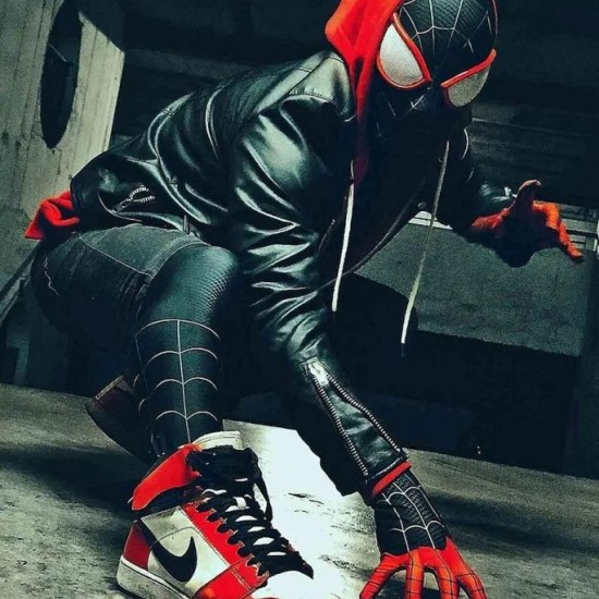SpiderMan Miles Morales Black Jacket SpiderMan Miles Morales Black Jacket