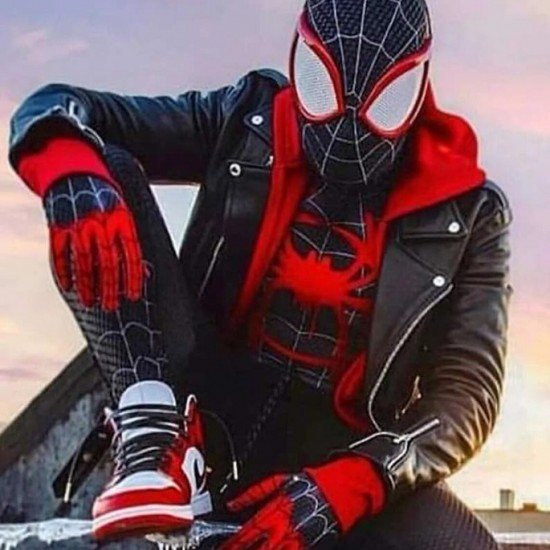 SpiderMan Miles Morales Black Jacket SpiderMan Miles Morales Black Jacket