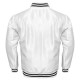 Sportswear Men's Jackets Supreme White Letterman Baseball Rib Knit Collar Satin Jacket