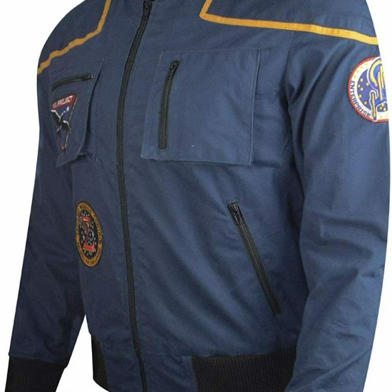Star Pilot Uniform Cotton Jacket,Jonathan Trek Archer Space Suit Jacket Star Pilot Uniform Cotton Jacket,Jonathan Trek Archer Space Suit Jacket