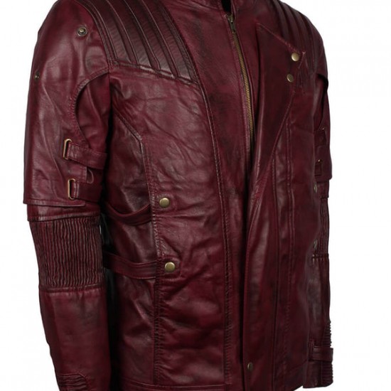 Starlord Guardians of the Galaxy Volume 2 Costume Leather Jacket