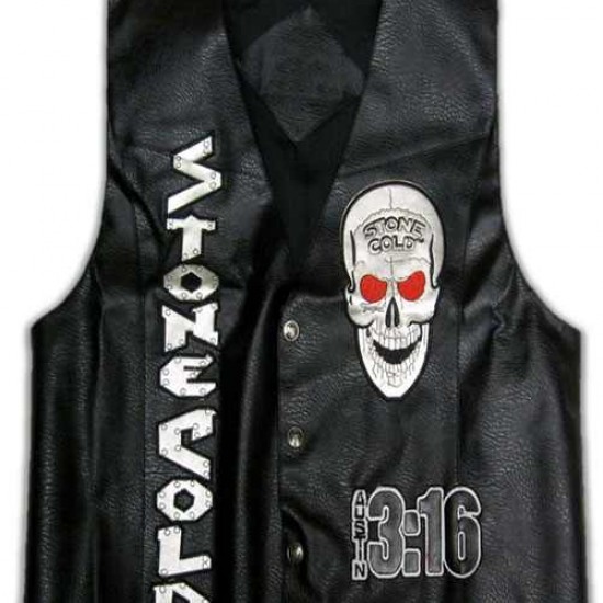 Stone Cold Steve Austin 3:16 Smoking Skull Vest Stone Cold Steve Austin 3:16 Smoking Skull Vest
