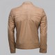 Stripes Beige Fashion Leather Jacket for Men Stripes Beige Fashion Leather Jacket for Men
