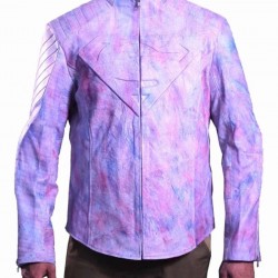 Stylish Superman Waxed Leather Jacket