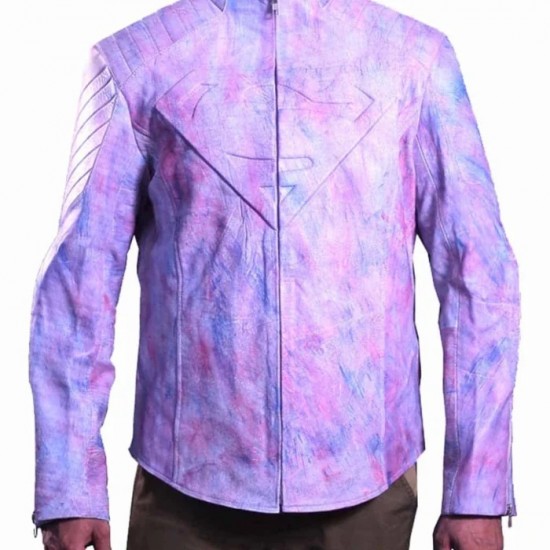 Stylish Superman Waxed Leather Jacket