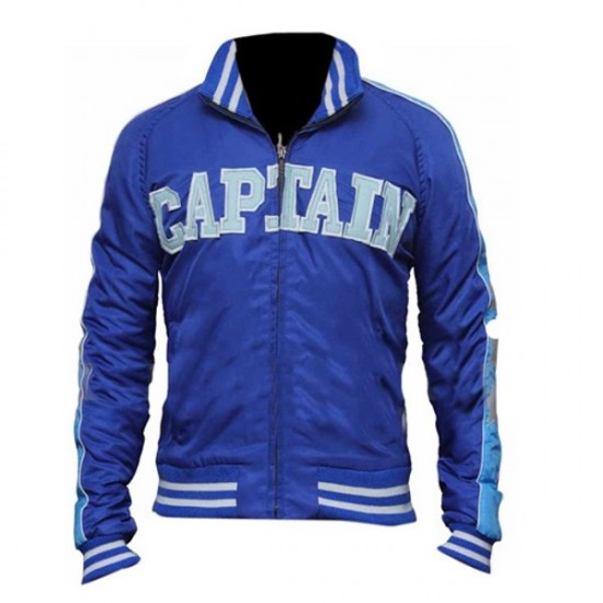 Suicide Squad Captain Boomerang Jai Courtney Blue Varsity Satin Jacket Suicide Squad Captain Boomerang Jai Courtney Blue Varsity Satin Jacket