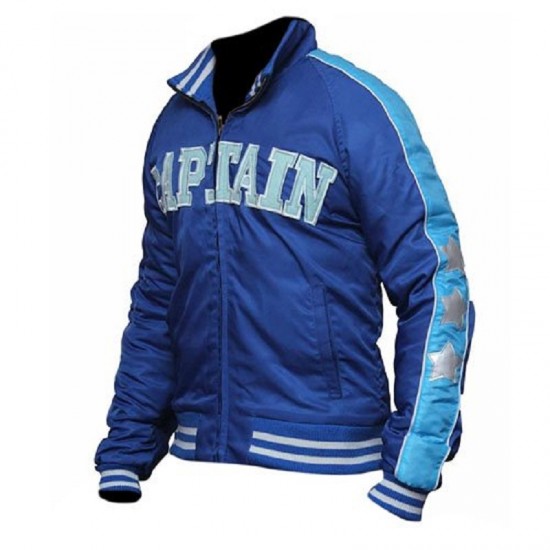 Suicide Squad Captain Boomerang Jai Courtney Blue Varsity Satin Jacket Suicide Squad Captain Boomerang Jai Courtney Blue Varsity Satin Jacket
