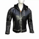 Suicide Squad The Killing Joker Hooded Black Leather Jacket