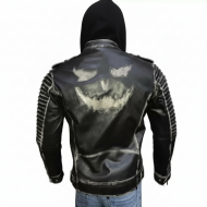 Suicide Squad The Killing Joker Hooded Black Leather Jacket