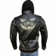 Suicide Squad The Killing Joker Hooded Black Leather Jacket